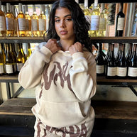 Damen Sportliches Hoodie- und Jogginghose-Set mit einzigartigem Grafikdruck WW