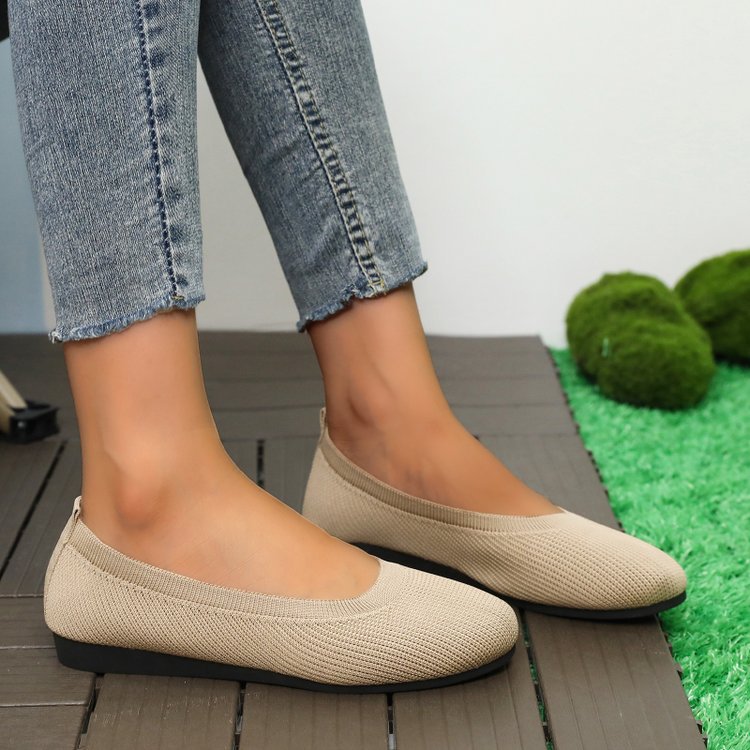 Damen bequeme Slip-On Ballerinas W&W