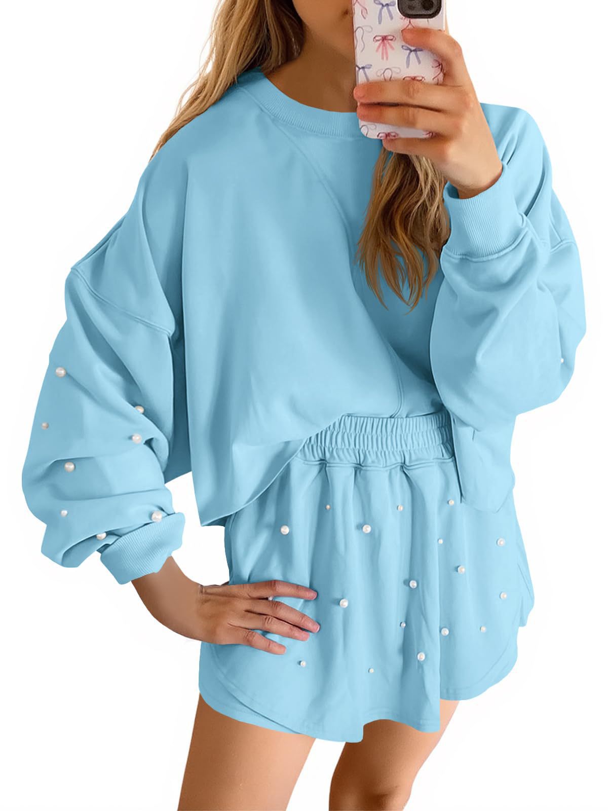 Damen Sportliches Sweatshirt- und Rock-Set WW