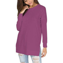 WW | Einfarbiges Rundhals-Casual-Top