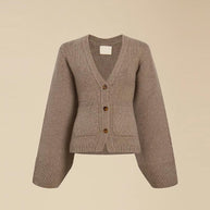 Damen Strickjacke mit tiefem V-Ausschnitt und praktischen Taschen WW