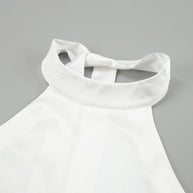 Damen Set aus Haltertop und langem Satinrock mit schwingendem Saum WW