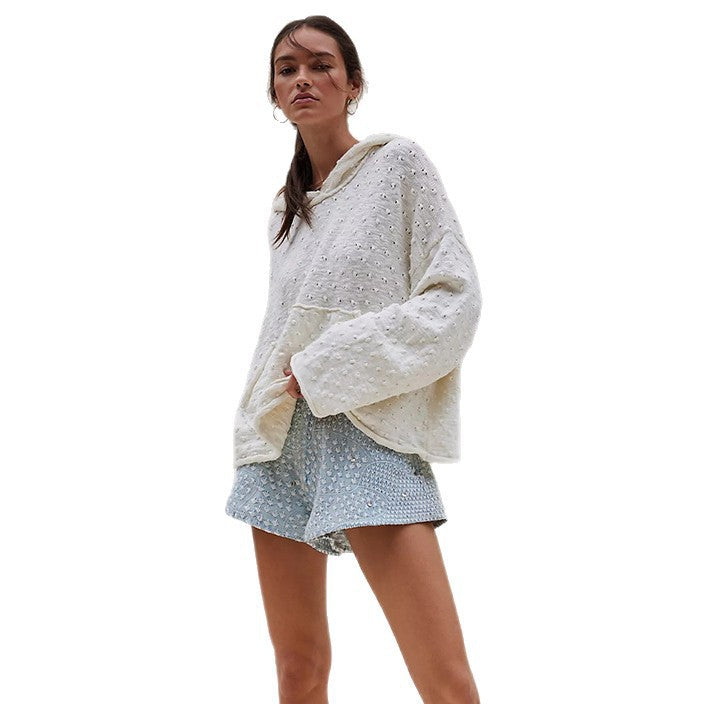 Damen Bequemer Oversized Pullover WW