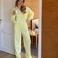 Damen Sportliches Loungewear-Set mit Polokragen WW