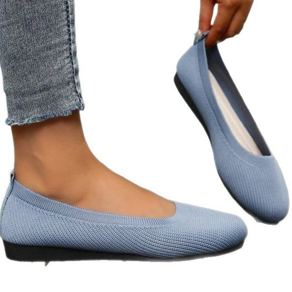 Damen bequeme Slip-On Ballerinas W&W