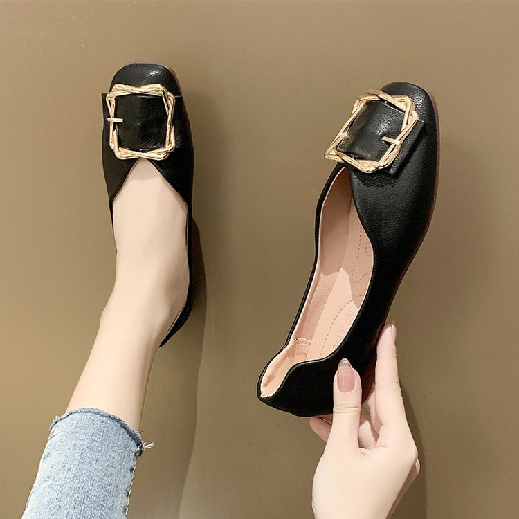 Damen Ballerinas mit dekorativer Schnalle und luxuriösem Innenfutter W&W Mode