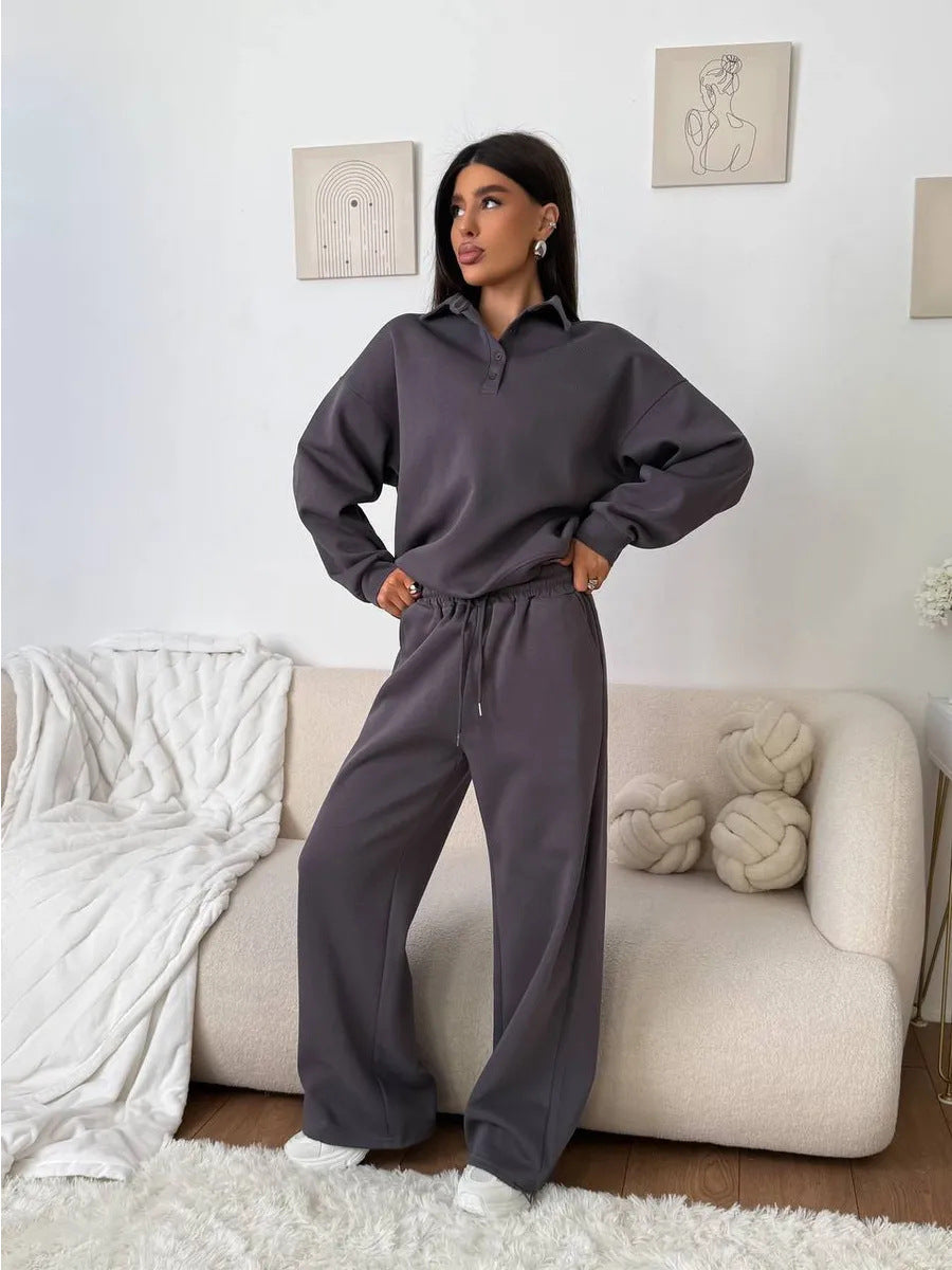 Damen Sportlicher Pullover mit weiten Hosen WW