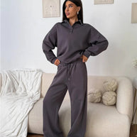 Damen Sportlicher Pullover mit weiten Hosen WW