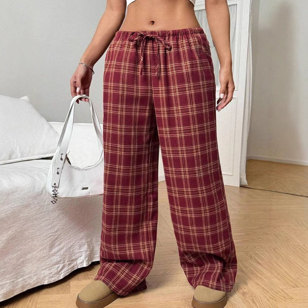 Damen Karierte Freizeithose WW