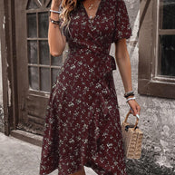 Damen Wickelkleid mit floralem Design WW