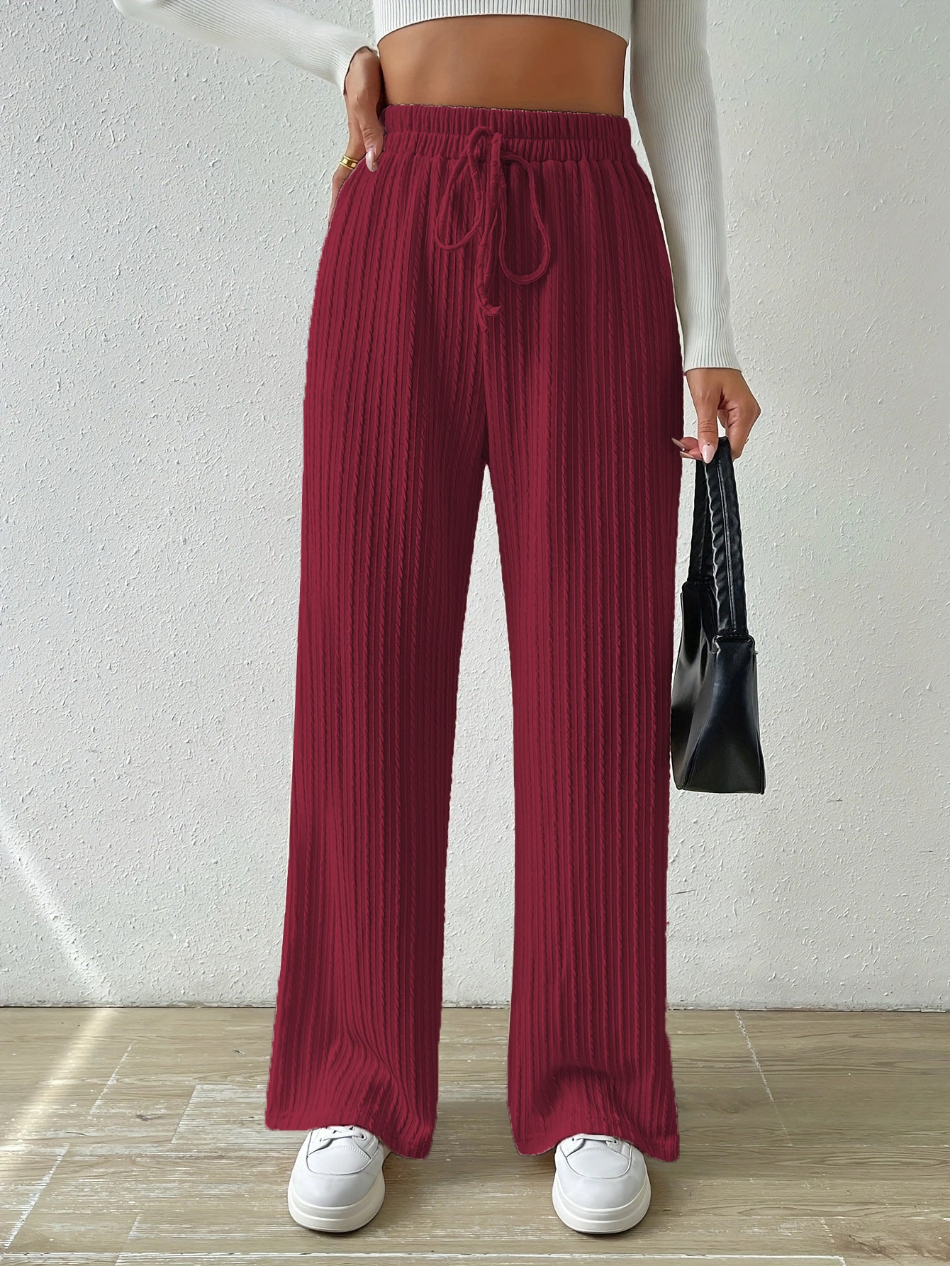 Damen Bequeme Stoffhose mit strukturierter Oberfläche WW