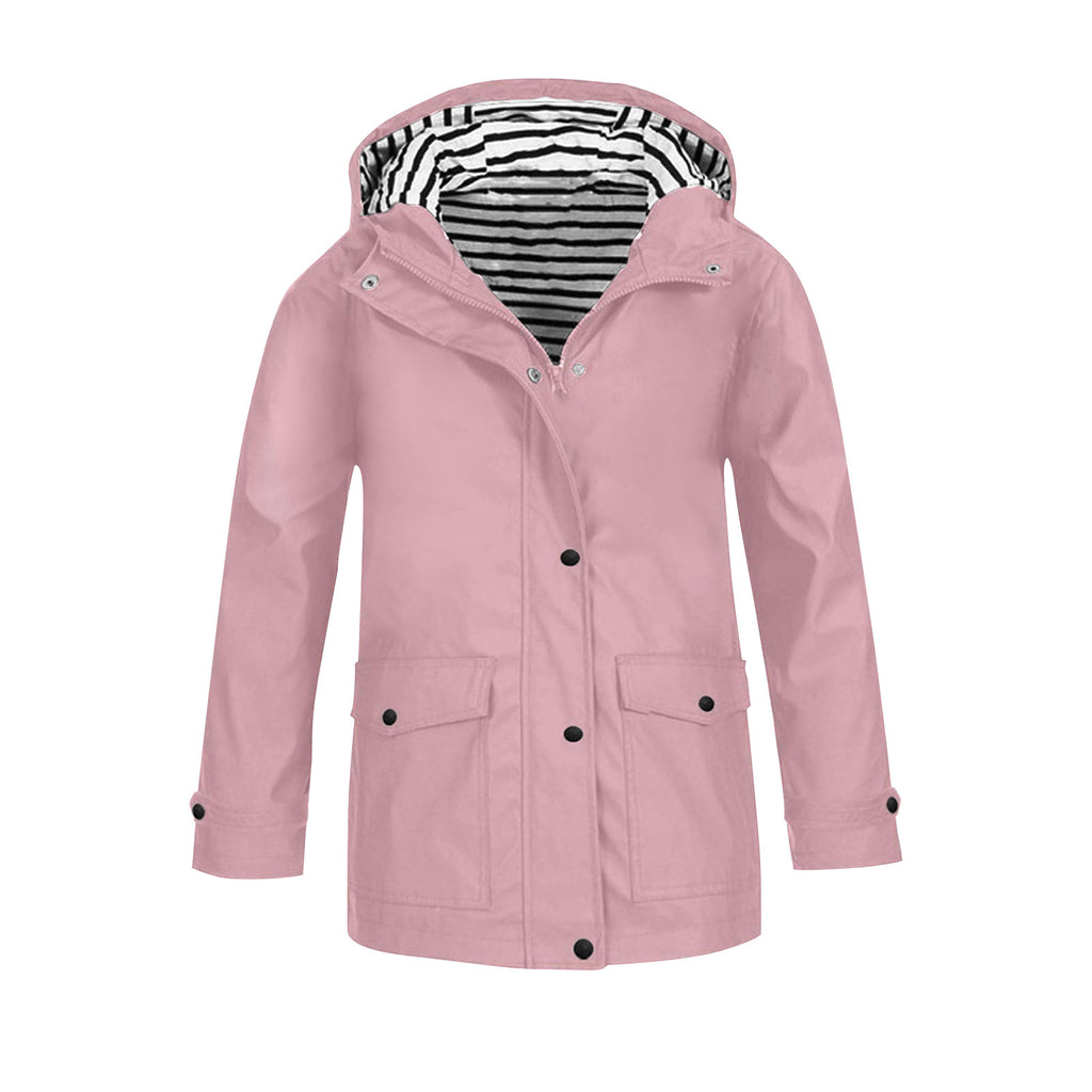 Damen wetterfeste Parkajacke mit praktischen Taschen und verstellbarem Kapuzenkragen WW