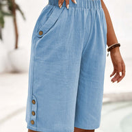 Damen Sommerliche Leinen Shorts WW
