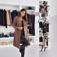 Damen eleganter längerer Mantel