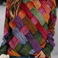 Pullover aus bedruckter Wolle