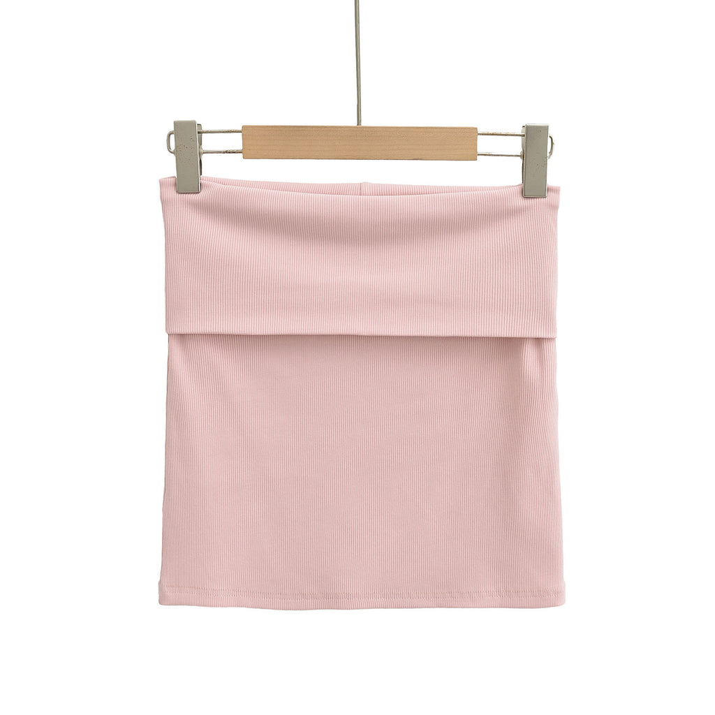 Damen Midi-Rock aus elastischem Rib-Stoff mit hohem Bund und schwingendem Saum WW