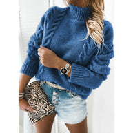 WW | Ketten Strick Rollkragenpullover