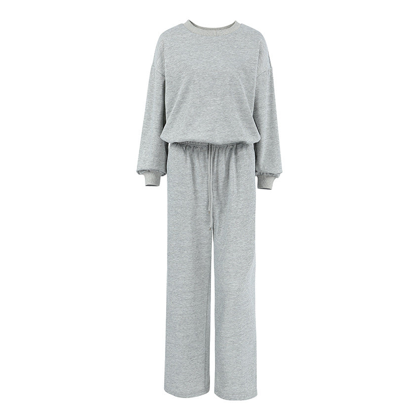 Damen Bequemer Sportanzug mit weitem Schnitt und modischen Details WW