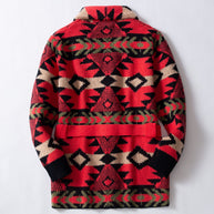 Damen Strickjacke mit gemustertem Design und breitem Schalkragen WW