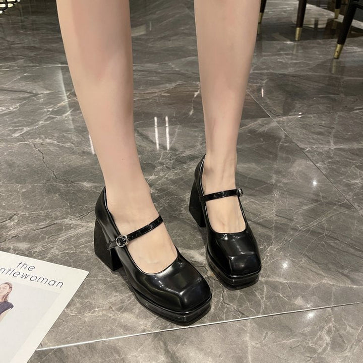 Damen Elegante Plateau-Pumps mit verstellbarem Riemen W&W Mode