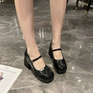 Damen Elegante Plateau-Pumps mit verstellbarem Riemen W&W