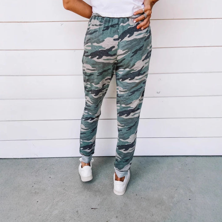 Herren Camouflage Jogginghose mit verstellbarem Bund und bequemem Schnitt W&W Mode