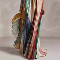 Damen Maxikleid mit schwingenden Falten und elegantem Bandeau-Ausschnitt WW