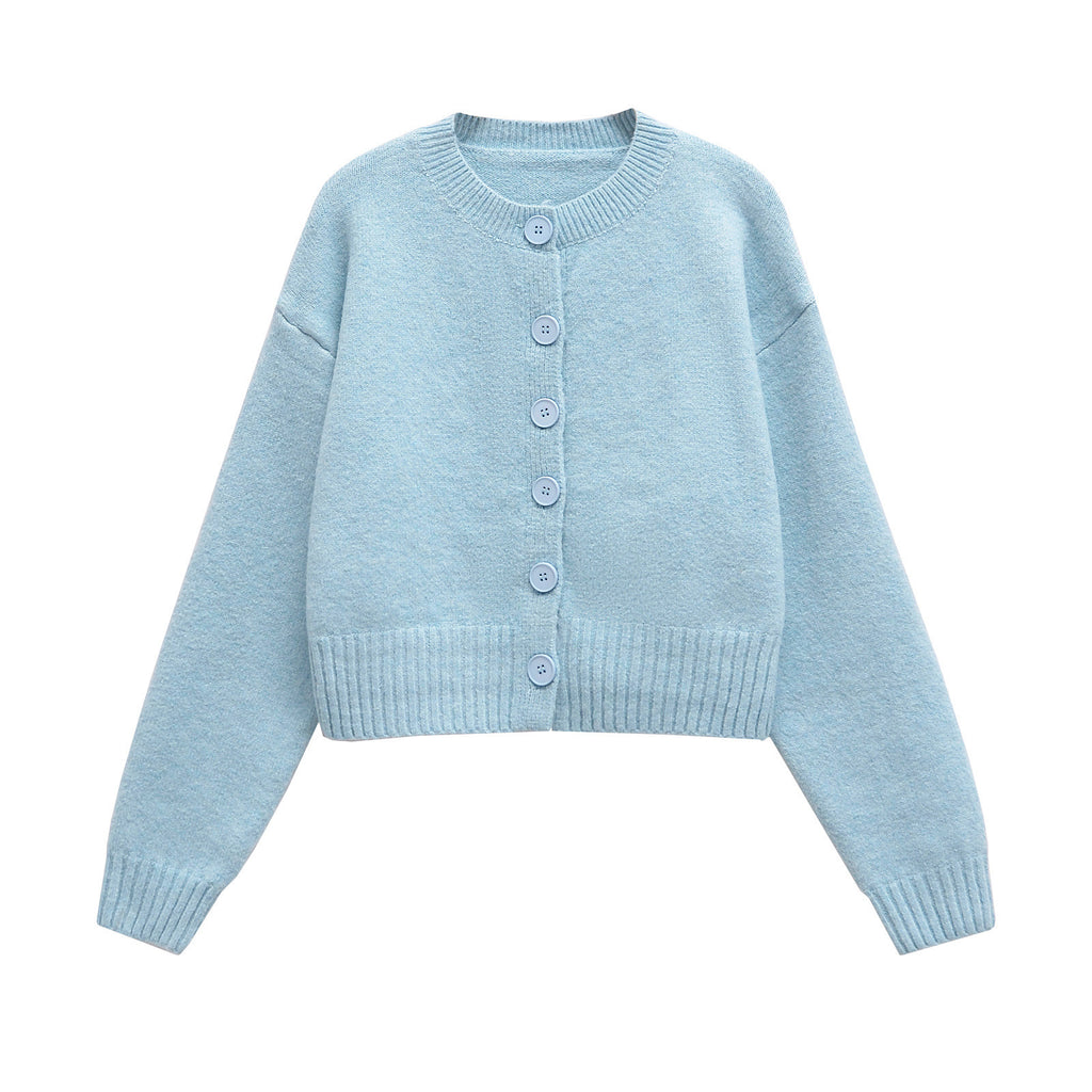 Femme Cozy Cropped Cardigan mit Knopfverschluss WW