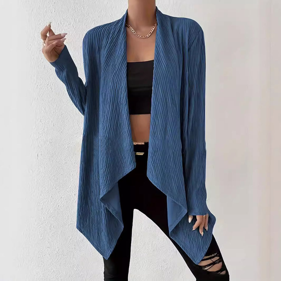 Damen Wickeljacke im lässigen Stil mit strukturiertem Design WW
