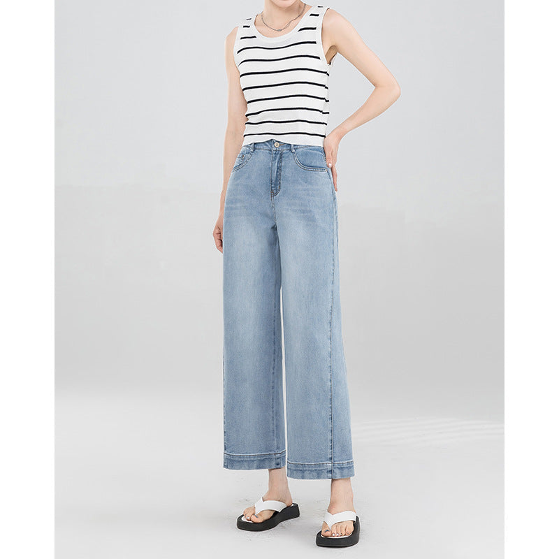 Damen Weite Jeanshose mit eleganter Bundhöhe und modischem Schnitt WW