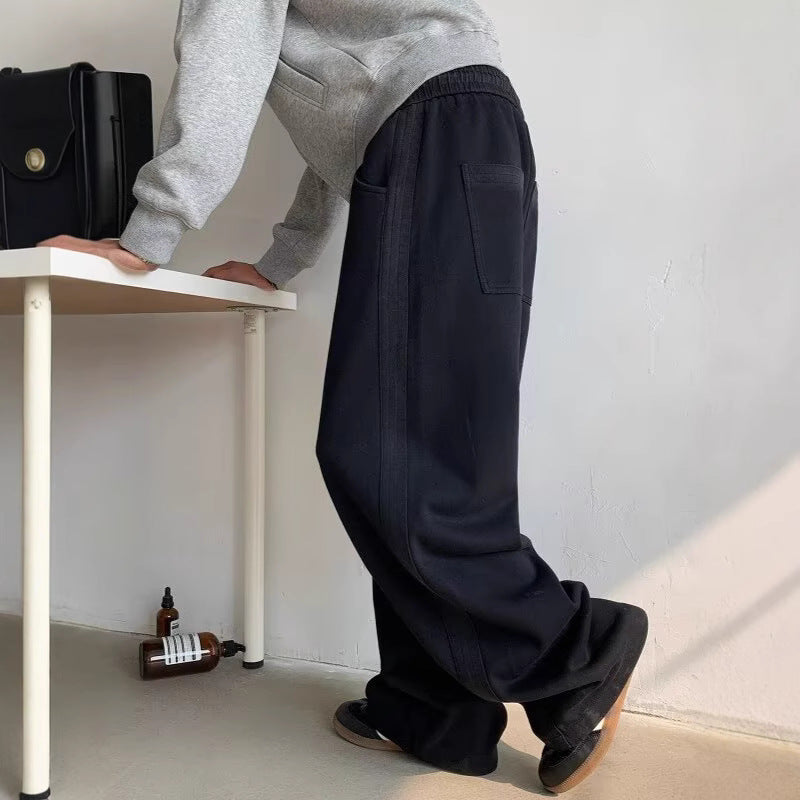 Herren Bequeme Relaxed Fit Sweatpants mit elastischem Bund und praktischen Taschen WW