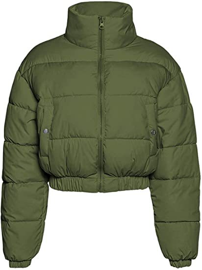 Damen Steppjacke mit hohem Kragen und kürzerem Schnitt WW