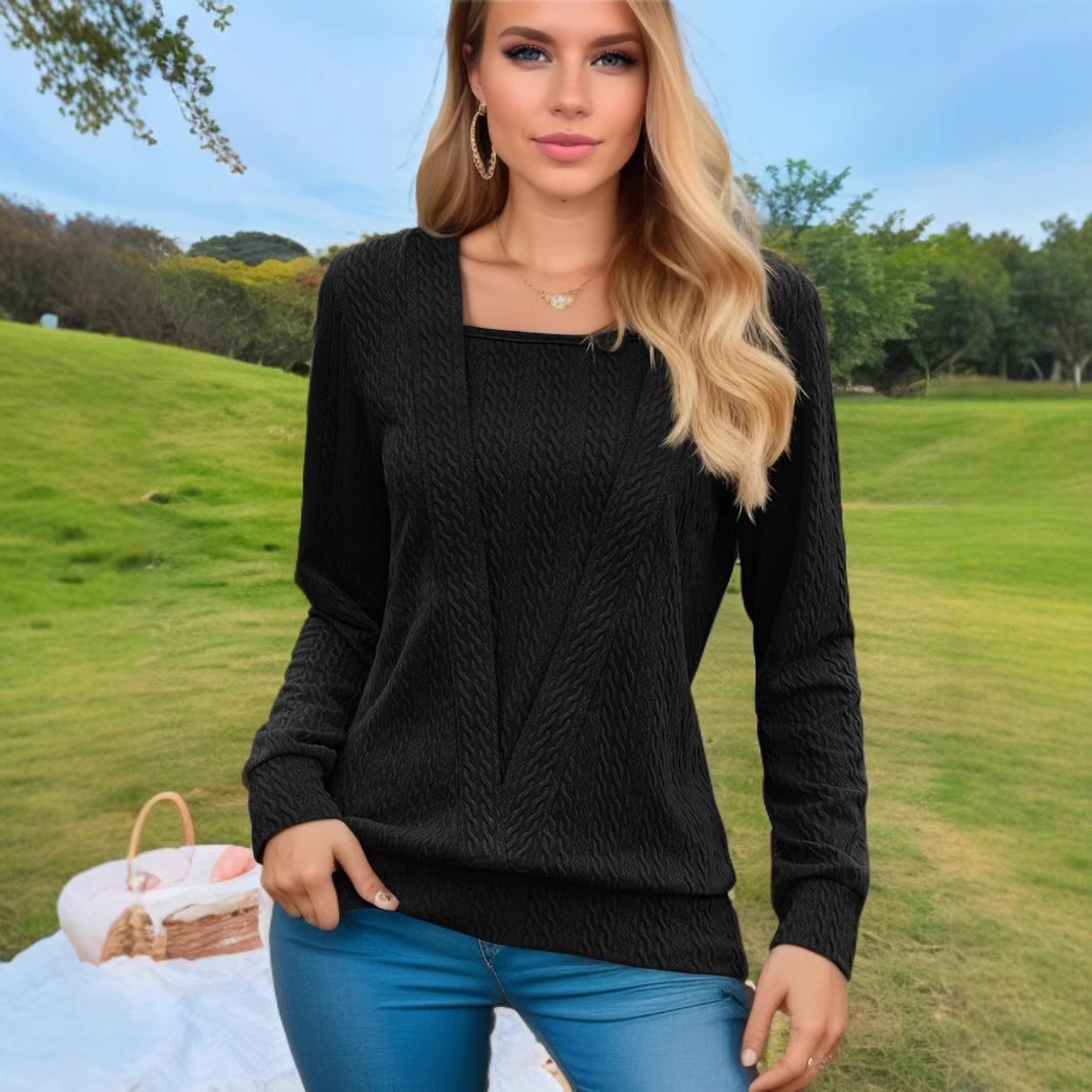 Damen Pullover mit Zopfmuster WW