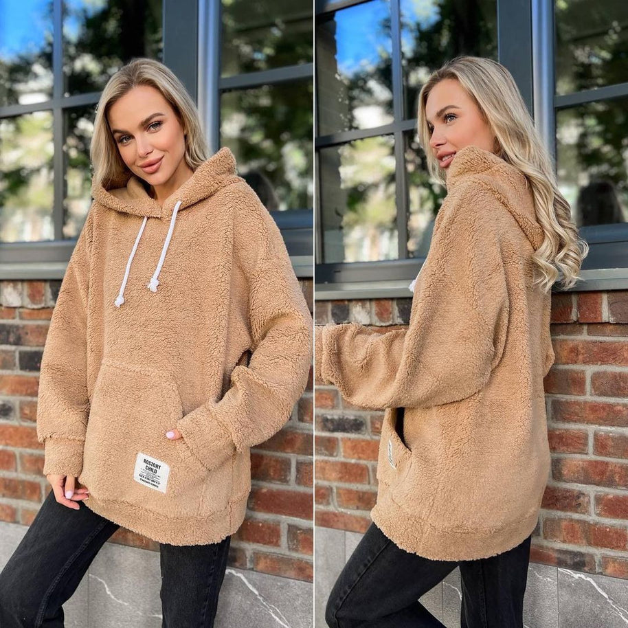 Damen Kuscheliger Kapuzenpullover aus Fleece WW