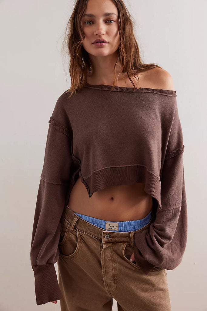 Damen lässiger Oversized Pullover WW