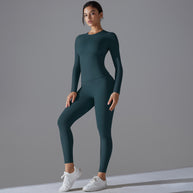 Damen Sport-Set mit langem Ärmel und Leggings WW