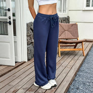 Damen Bequeme Freizeithose mit elastischem Bund und geradem Schnitt WW