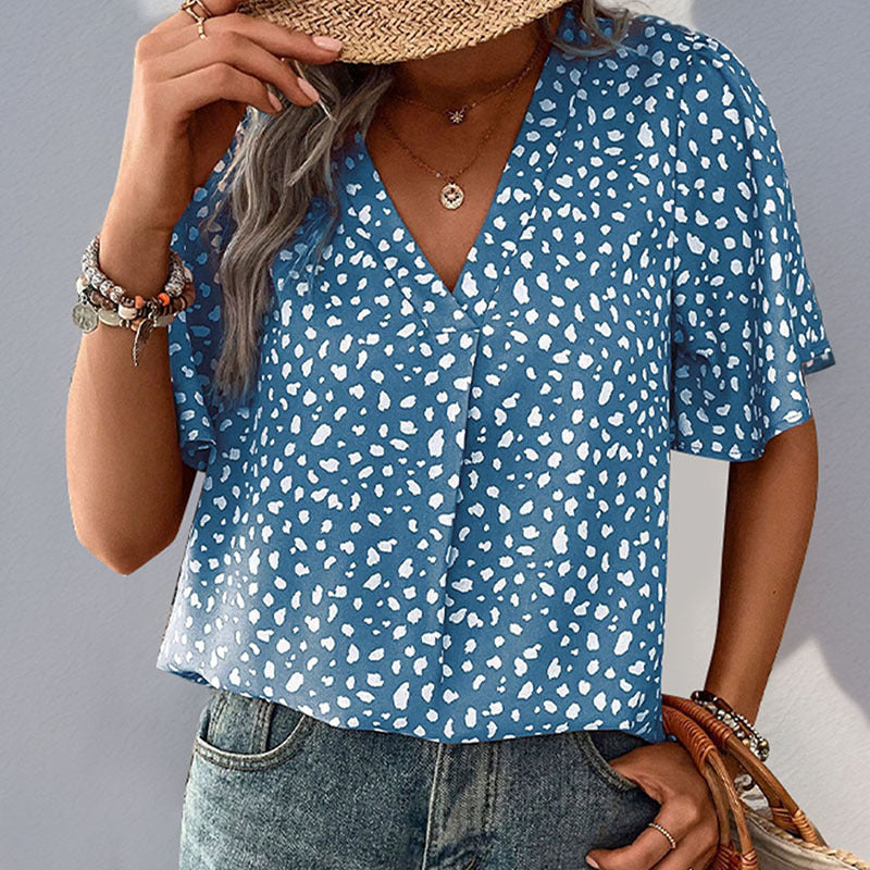 Damen Bluse mit lockerem Schnitt und voluminösen Ärmeln W&W Mode