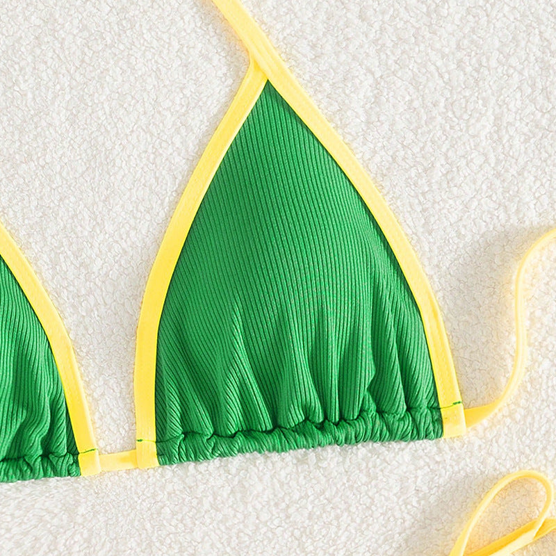 Damen Bikiniset mit verstellbaren Trägern und hohem Beinausschnitt WW