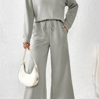 Damen gemütliches Lounge-Set mit strukturiertem Muster WW