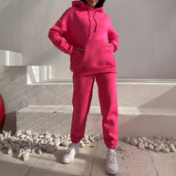 Damen bequemer Kapuzenpullover aus weichem Baumwollmix WW