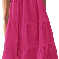 Damen Luftiges Sommerkleid mit Spitzenbesatz und weit geschnittenem Saum WW