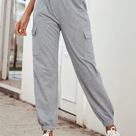 Damen Cargo-Hose mit elastischem Bund und praktischen Seitentaschen WW