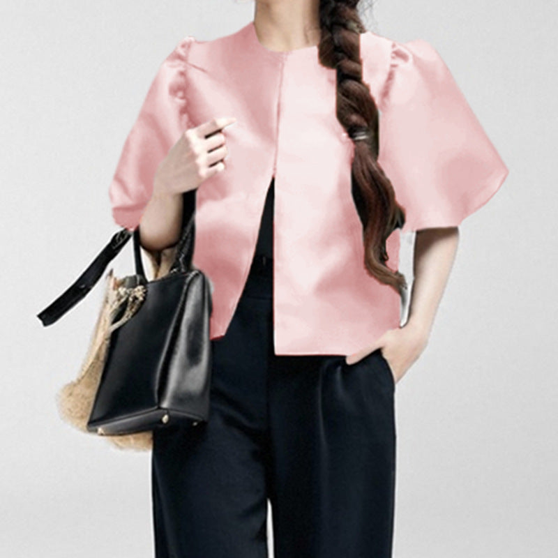 Damen Bluse mit voluminösen Puffärmeln und modernem Design W&W Mode