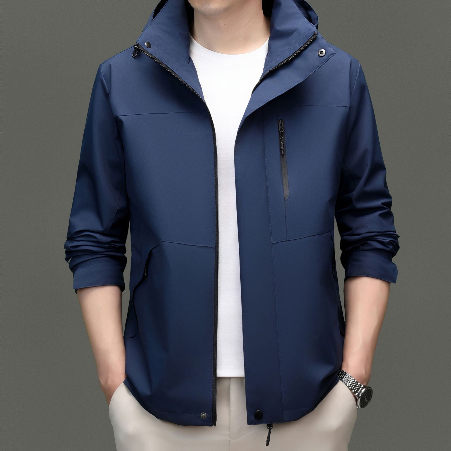 Herren Übergangsjacke mit stylischem Stehkragen und atmungsaktiven Eigenschaften WW