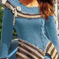 Damen Strickpullover mit kunstvollem Design und eleganten Details WW