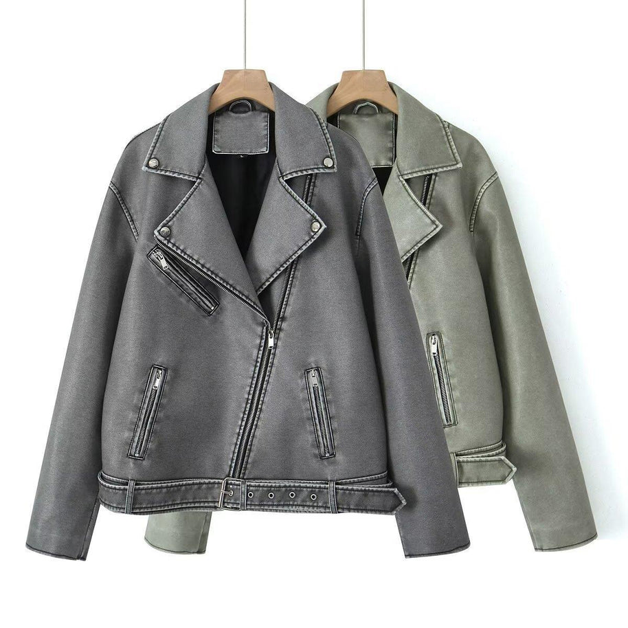 Damen Bikerjacke im Vintage-Stil WW