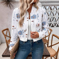 Damen bedruckte Bomberjacke WW