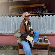 Damen Statement-Lederjacke im Patchwork-Design WW