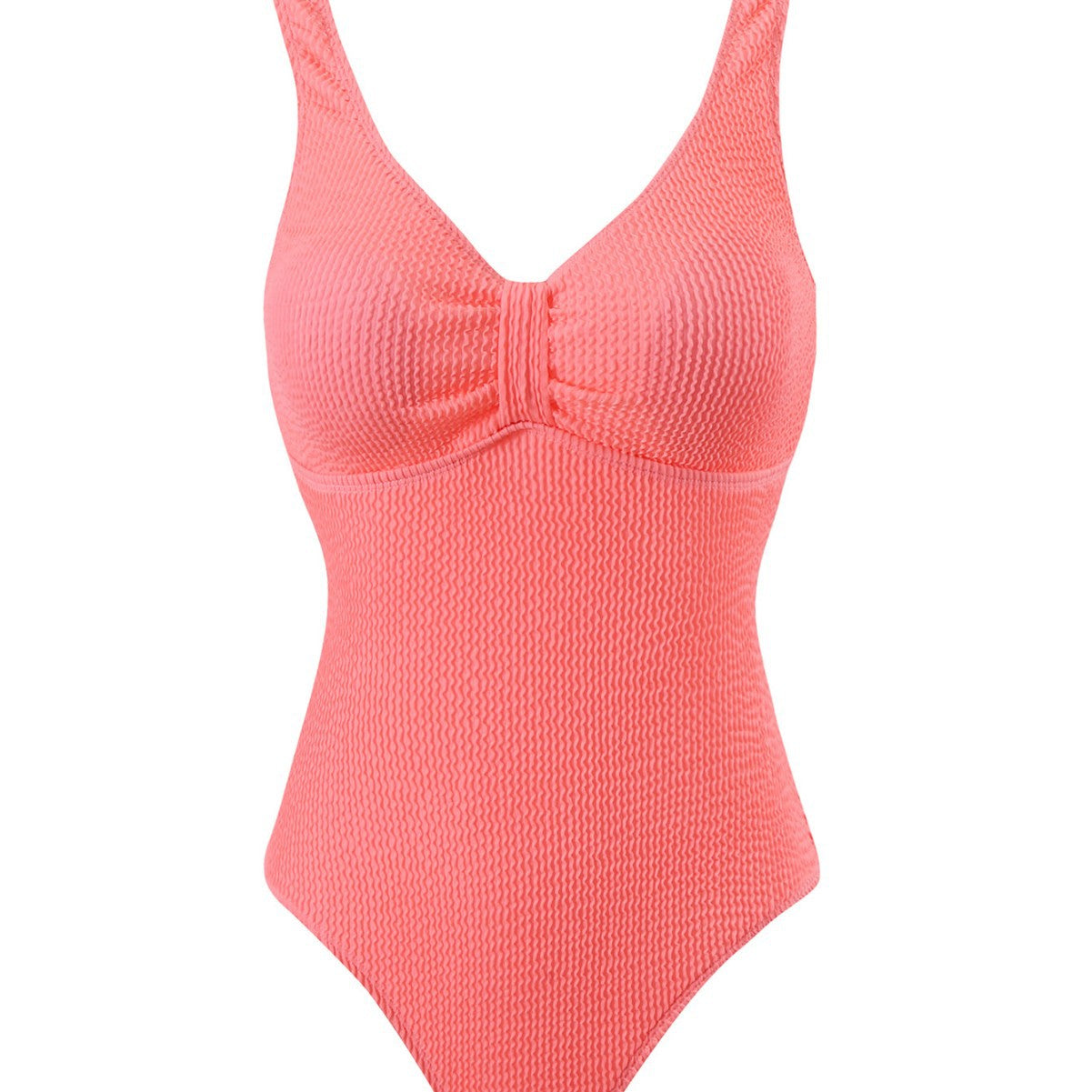 Damen Einteiler Badeanzug mit schickem strukturierte Oberfläche und formendem Effekt WW